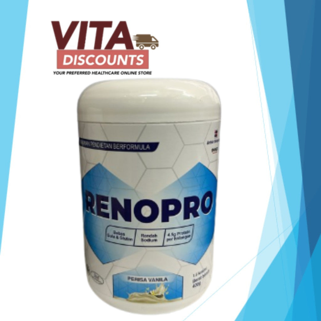Criticare Reno-Pro Low/High Protein Powder Vanilla (400g)