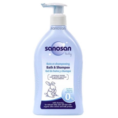 SANOSAN BABY BATH & SHAMPOO 400ML EXP12/2024