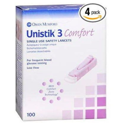 UNISTIK 3 COMFORT 28G 1.8MM 100S EXP04/2026