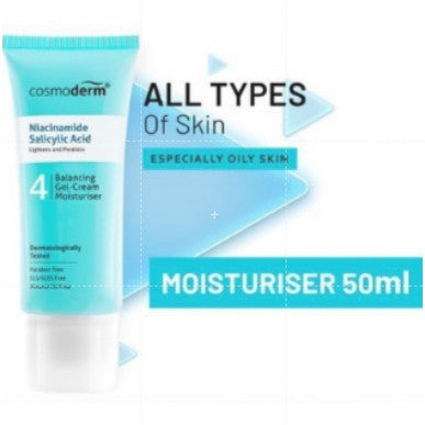 [RTC] [SAMPLE PACK] COSMODERM NIACINAMIDE SALICYLIC ACID BALANCING GEL-CREAM MOISTURISER 50ML