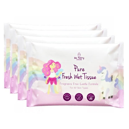 AU FAIRY PURE FRESH WET TISSUE FRAGRANCE FREE 10S PACK-OF-4 / 30S PACK-OF-2