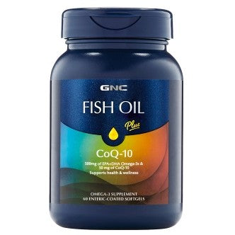 GNC FISH OIL PLUS COQ-10 ECSGELS 60S EXP10/2023