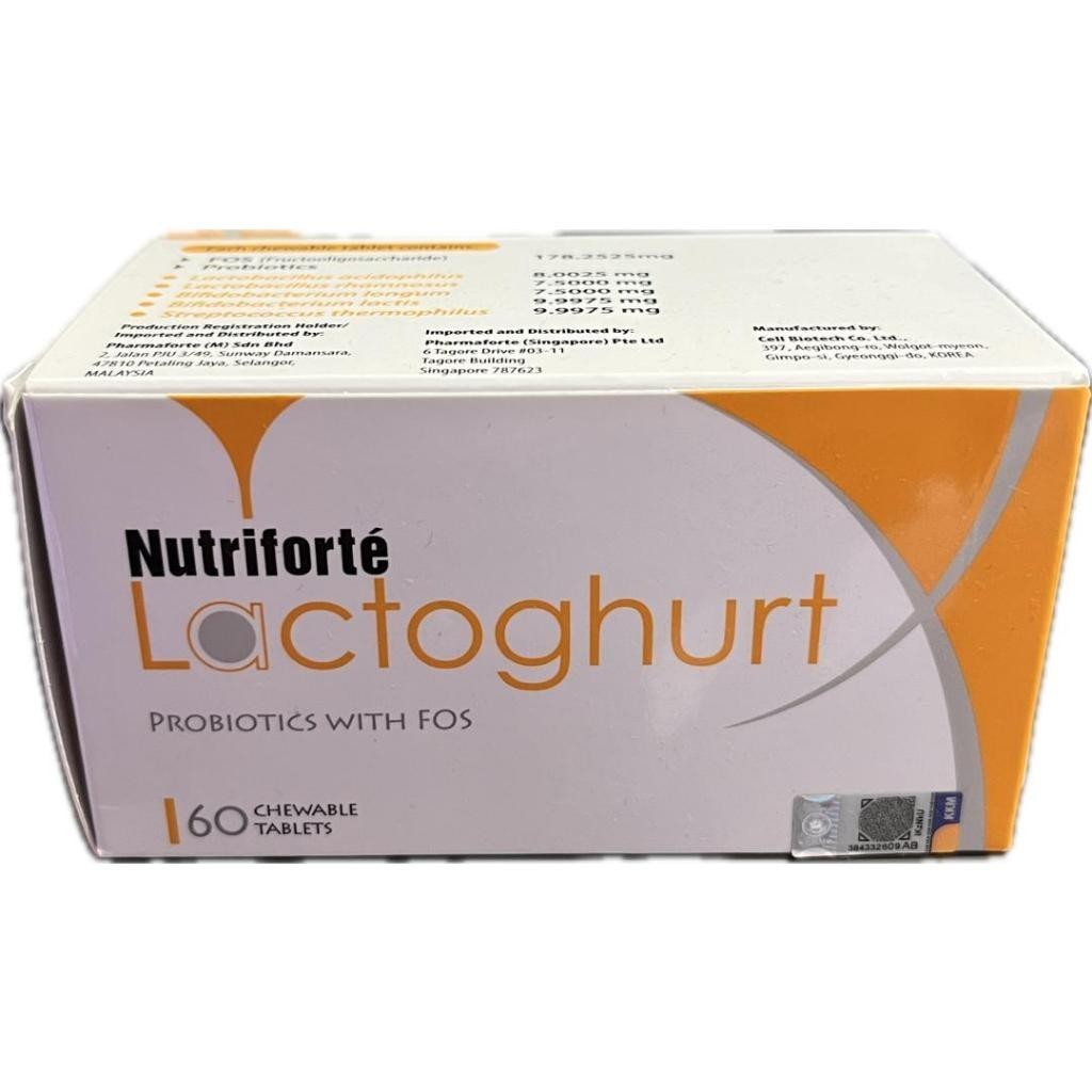 [RTC - EXP05/2024] [SINGLE BOTOL 60S] NUTRIFORTE LACTOGHURT TABS 60S