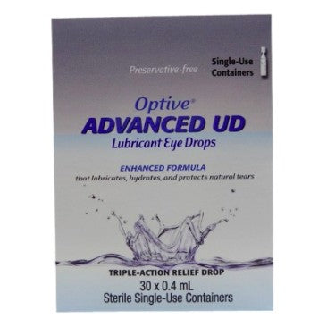 OPTIVE ADVANCED UD LUBRICANT EYE DROPS 0.4ML 30S