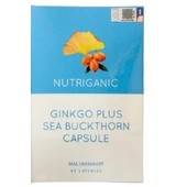 NUTRIGANIC GINKGO PLUS SEA BUCKTHORN CAPS 60S EXP10/2022