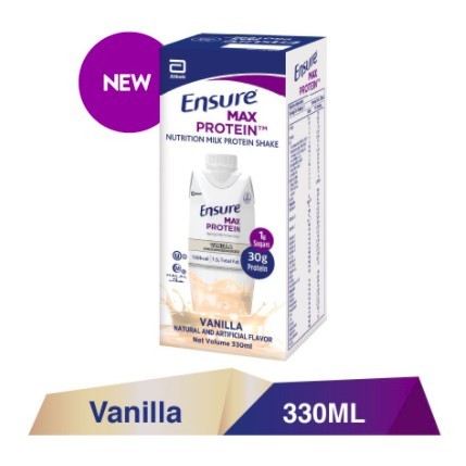 ENSURE MAX PROTEIN NUTRITION MILK PROTEIN SHAKE VANILLA 330ML EXP05/2024