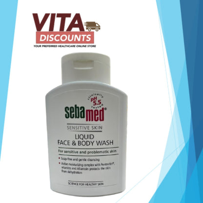 [RTC- TANPA KOTAK]  SEBAMED LIQUID FACE & BODY WASH 200ML