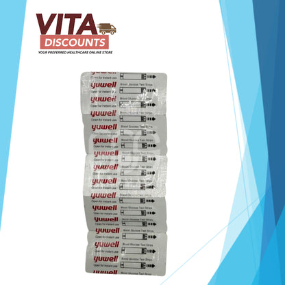 Rtc - Yuwell Blood Glucose Test Strip Individual-Packs (24's) [Total 24s Only]
