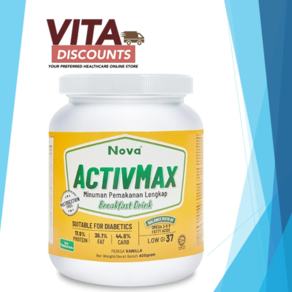 NOVA ACTIVMAX BREAKFAST DRINK POWDER VANILLA 400G