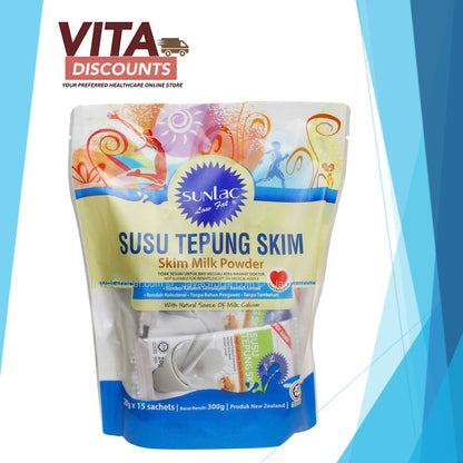 Sunlac Skim Milk Powder Individual Packs (20g x 15's)