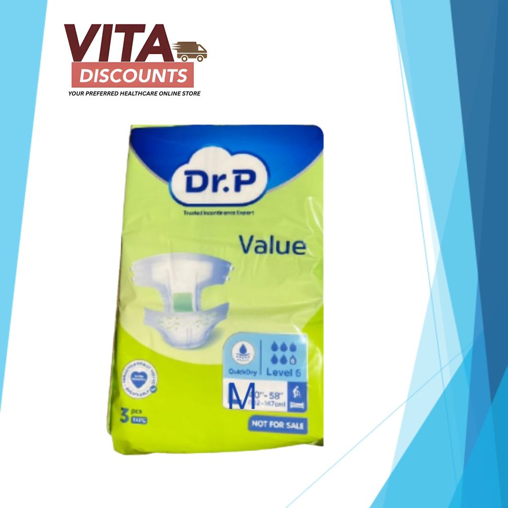 Dr.P Pants Value Adult Diapers Size M Sample Pack (3's)