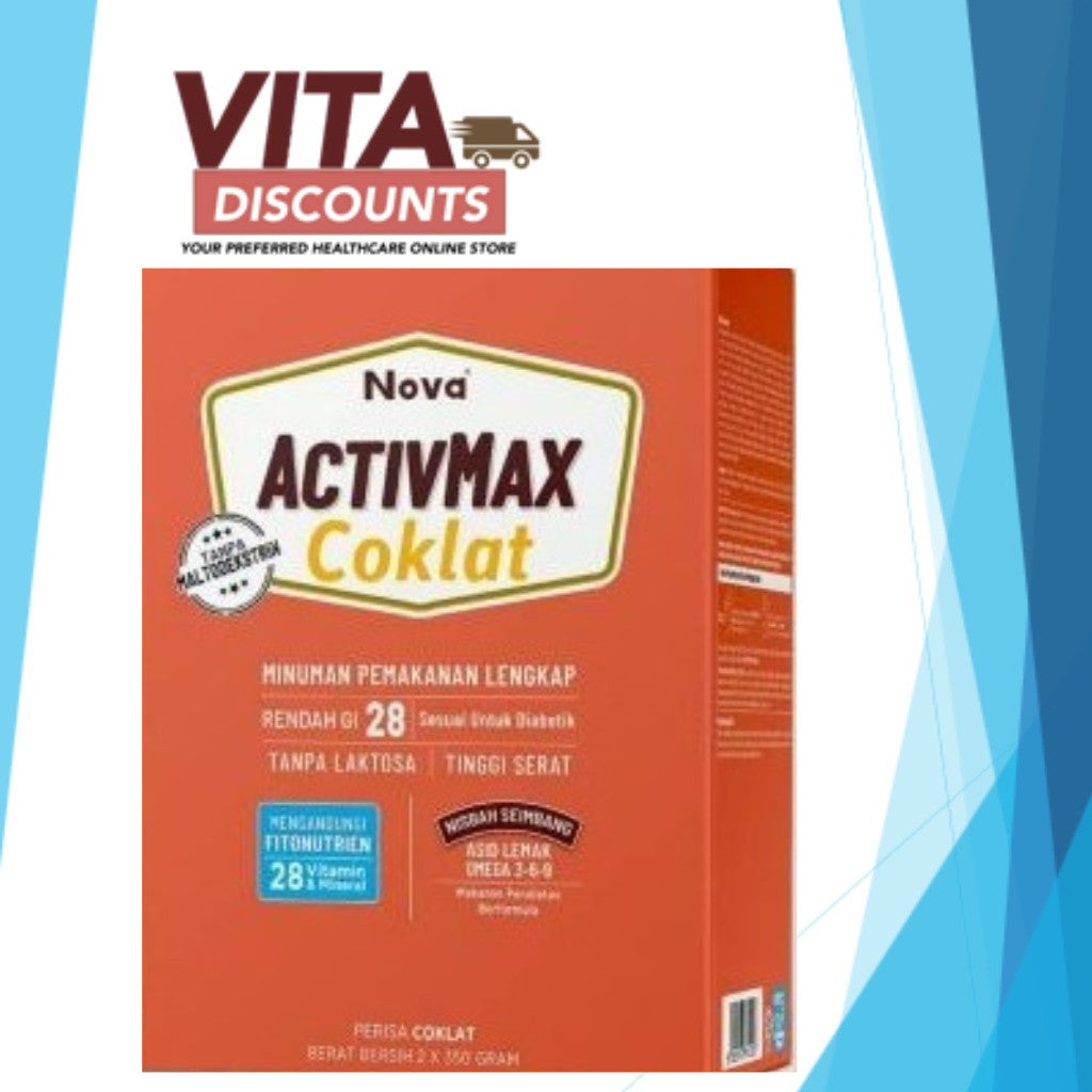 Nova Activmax Powder Chocolate (350g) Pack-Of-2 [Extra 1 Gift]