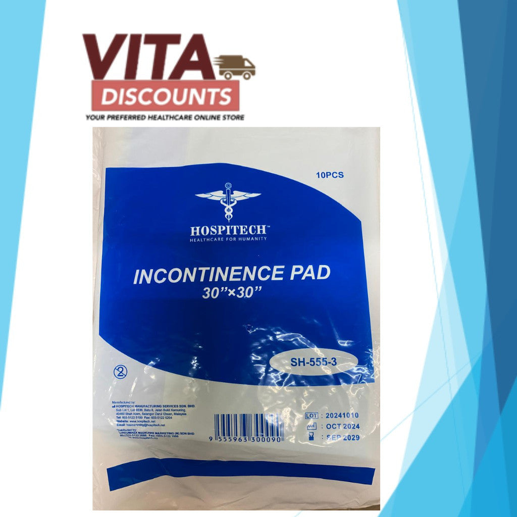 Hospitech Incontinence Pad/Underpad (30 x 30" x 10's) [Exp 09/2029]