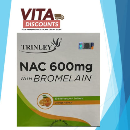 Trinley Nac 600mg With Bromelain Effervescent Tabs (30's) [Exp 05/2027]