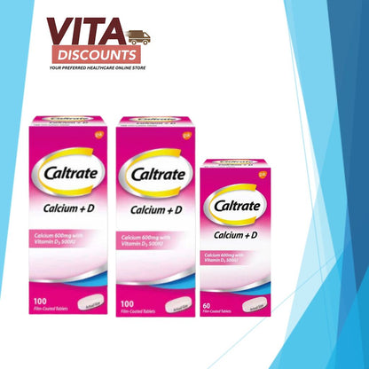 Caltrate Calcium+D Tabs Without Plus (100's x 2 Pack + 60's)
