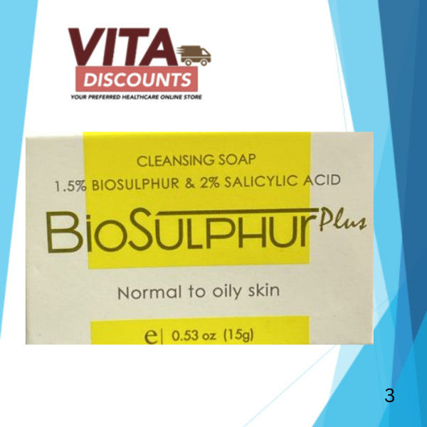 Biosulphur Plus Medicated Bar Soap (15g) [Exp 03/2029]