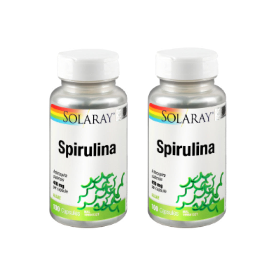 Solaray Spirulina 410mg Caps (100's x 2 Pack)
