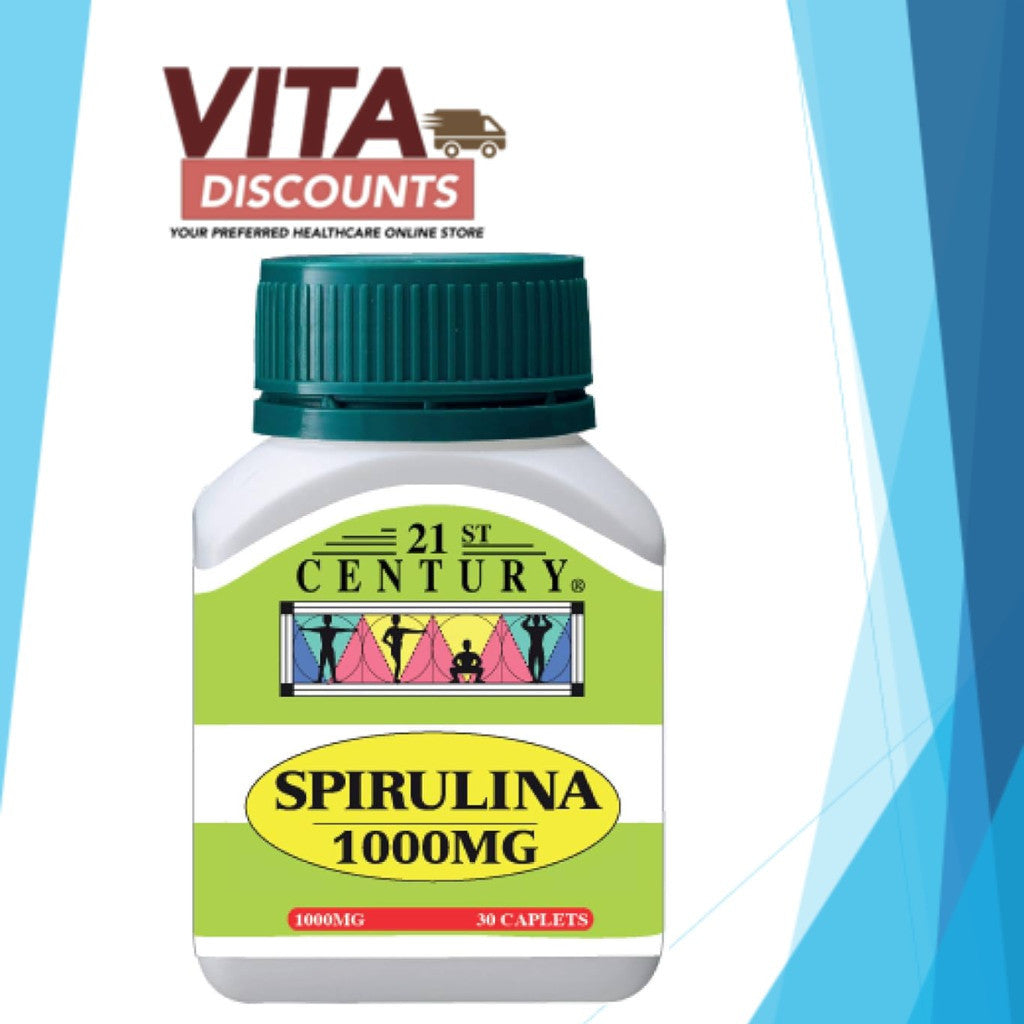 21St Century Spirulina 1000mg Caplets (30's/120's) [Exp 06/2027]