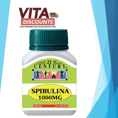 21St Century Spirulina 1000mg Caplets (30's/120's) [Exp 06/2027]