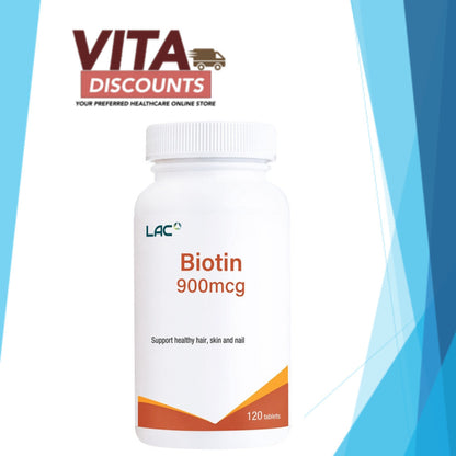 Lac Biotin 900mcg Tabs (120's) [Exp 09/2027]  [Extra 1 Gift]