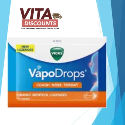 Vicks Vapodrops Lozenges - Honey Lemon/Orange Menthol (6's/12's) [Exp 05/2027]