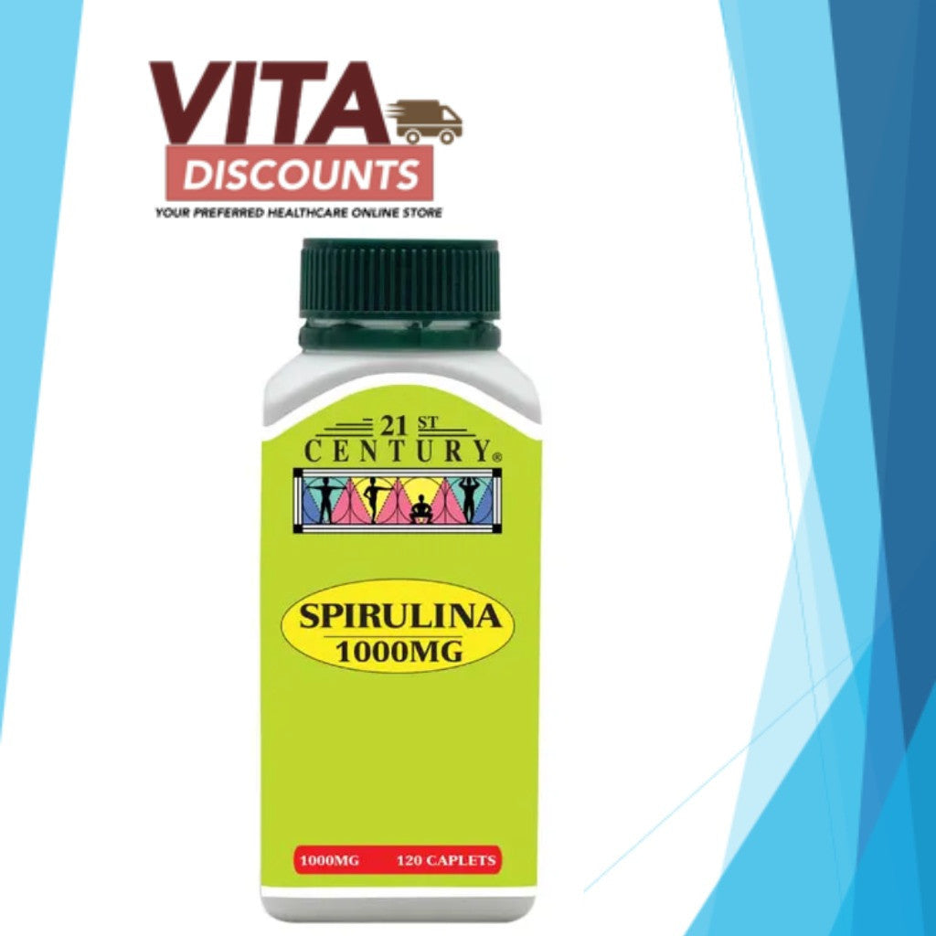 21St Century Spirulina 1000mg Caplets (30's/120's) [Exp 06/2027]