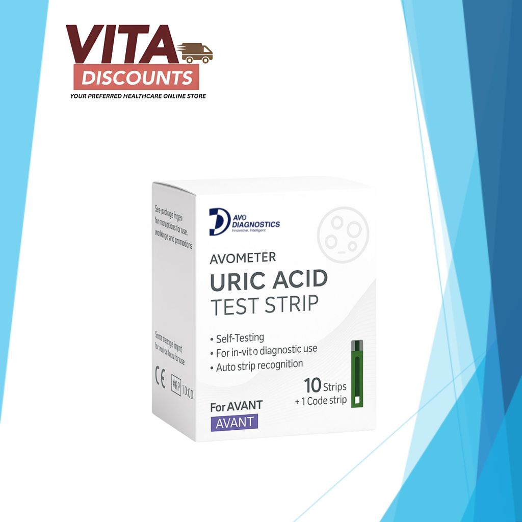 Avo Diagnostics Uric Acid Test Strips (10's) [Exp 07/2027]