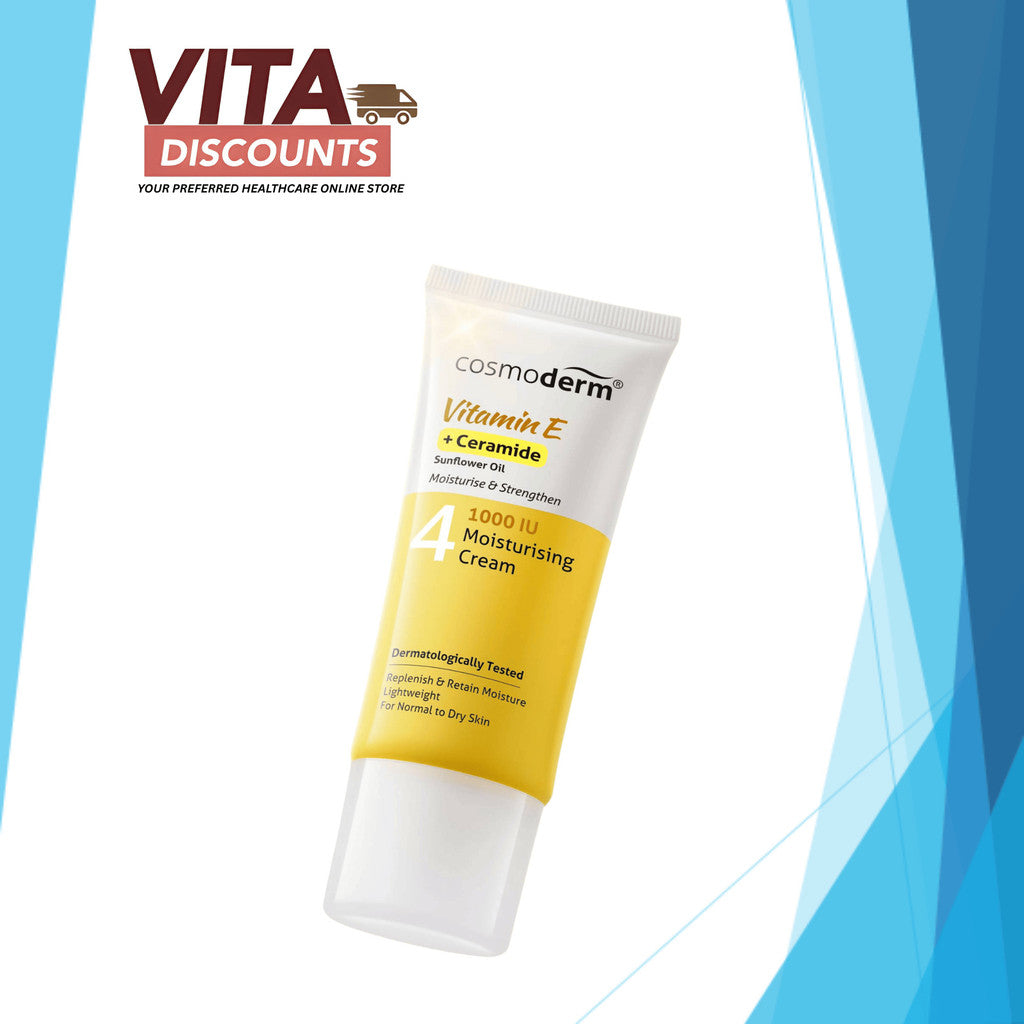 Cosmoderm Vitamin E + Ceramide Moisturising Cream 1000Iu (50ml) [Exp 09/2027]