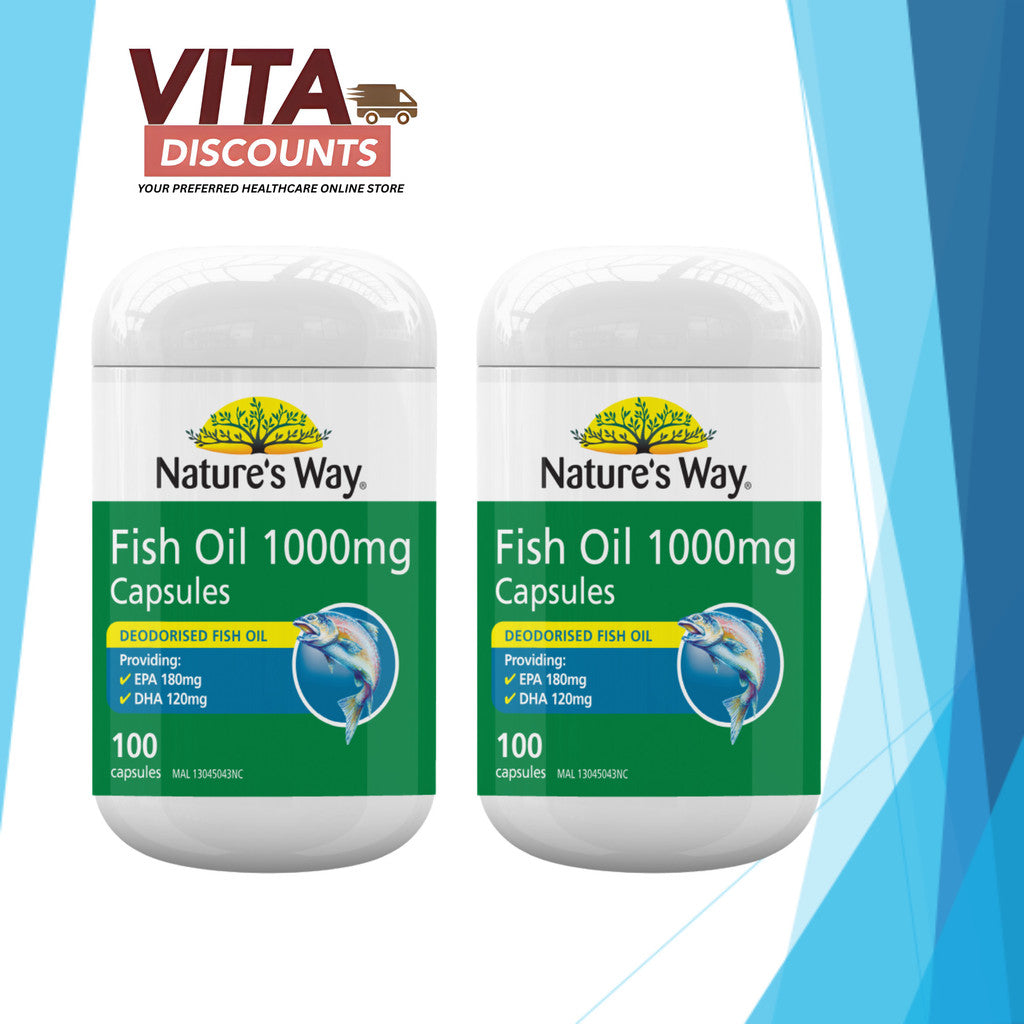 Nature's Way Fish Oil 1000mg Caps (100's x 2 Pack) [Exp 05/2027]