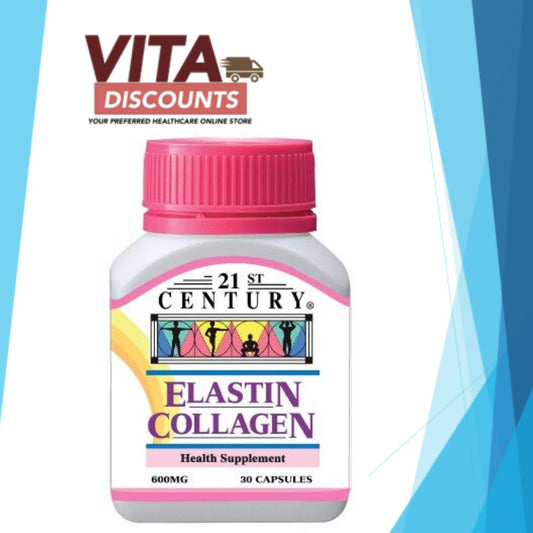 21St Century Elastin Collagen 600mg Caps (30's) [Exp 07/2027]