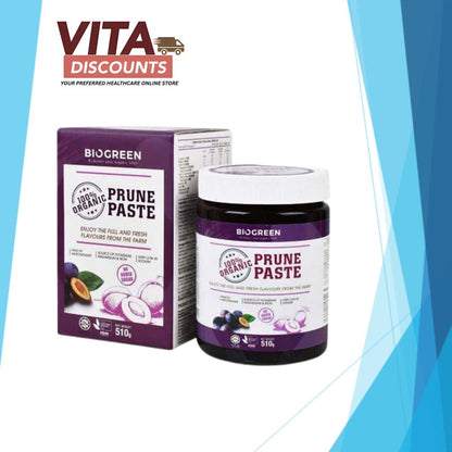 Biogreen 100% Organic Prune Paste (510g) [Exp 06/2027]