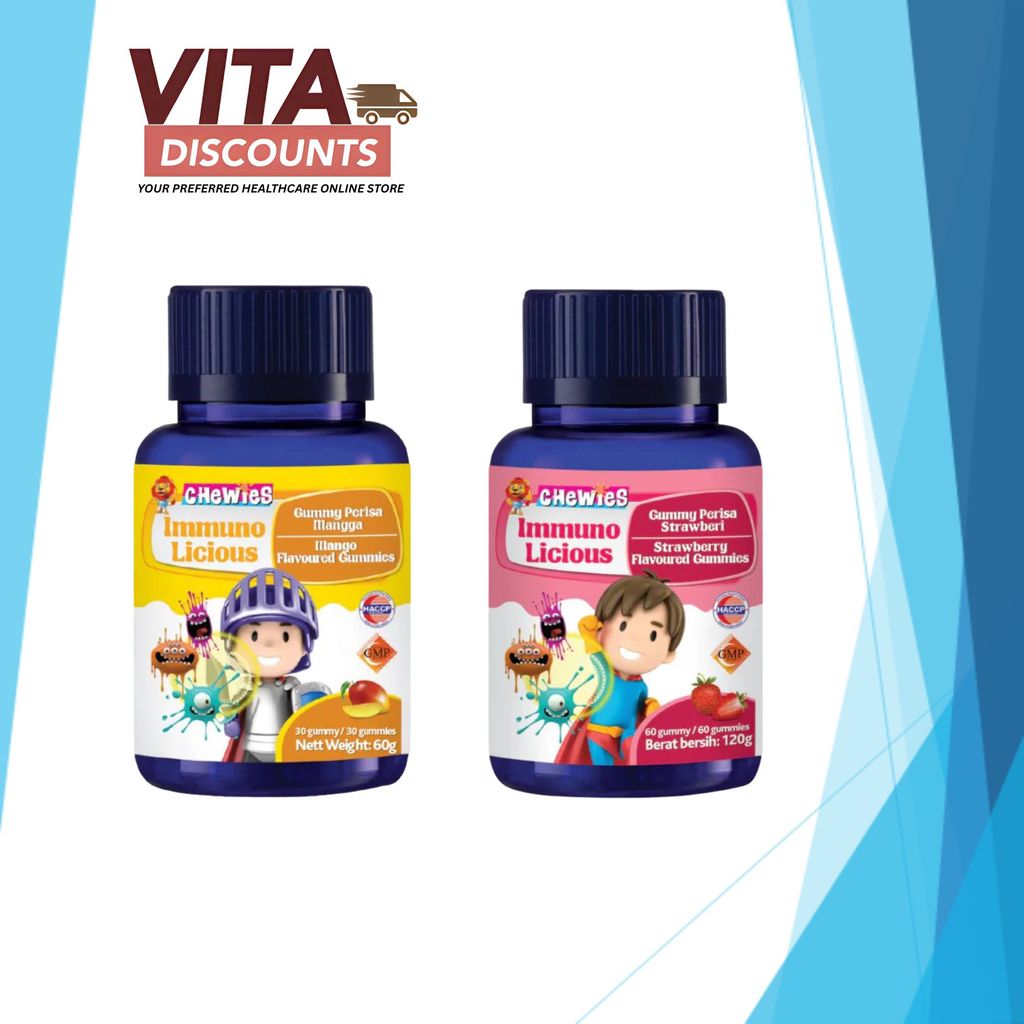 Chewies Immuno Licious Gummies - Strawberry/Orange (30's/60's)