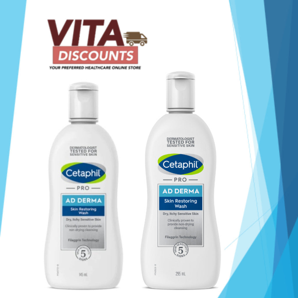 Cetaphil Pro Ad Derma Skin Restoring Wash (145ml/295ml)