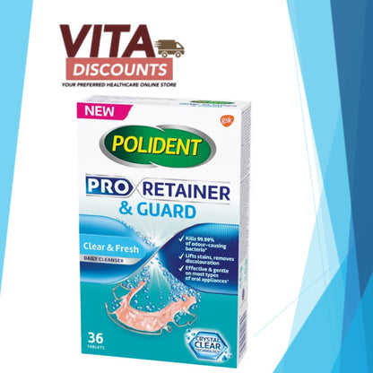 Polident Pro Retainer & Guard Clear & Fresh Daily Cleanser Tabs (36's) [Exp 03/2027]