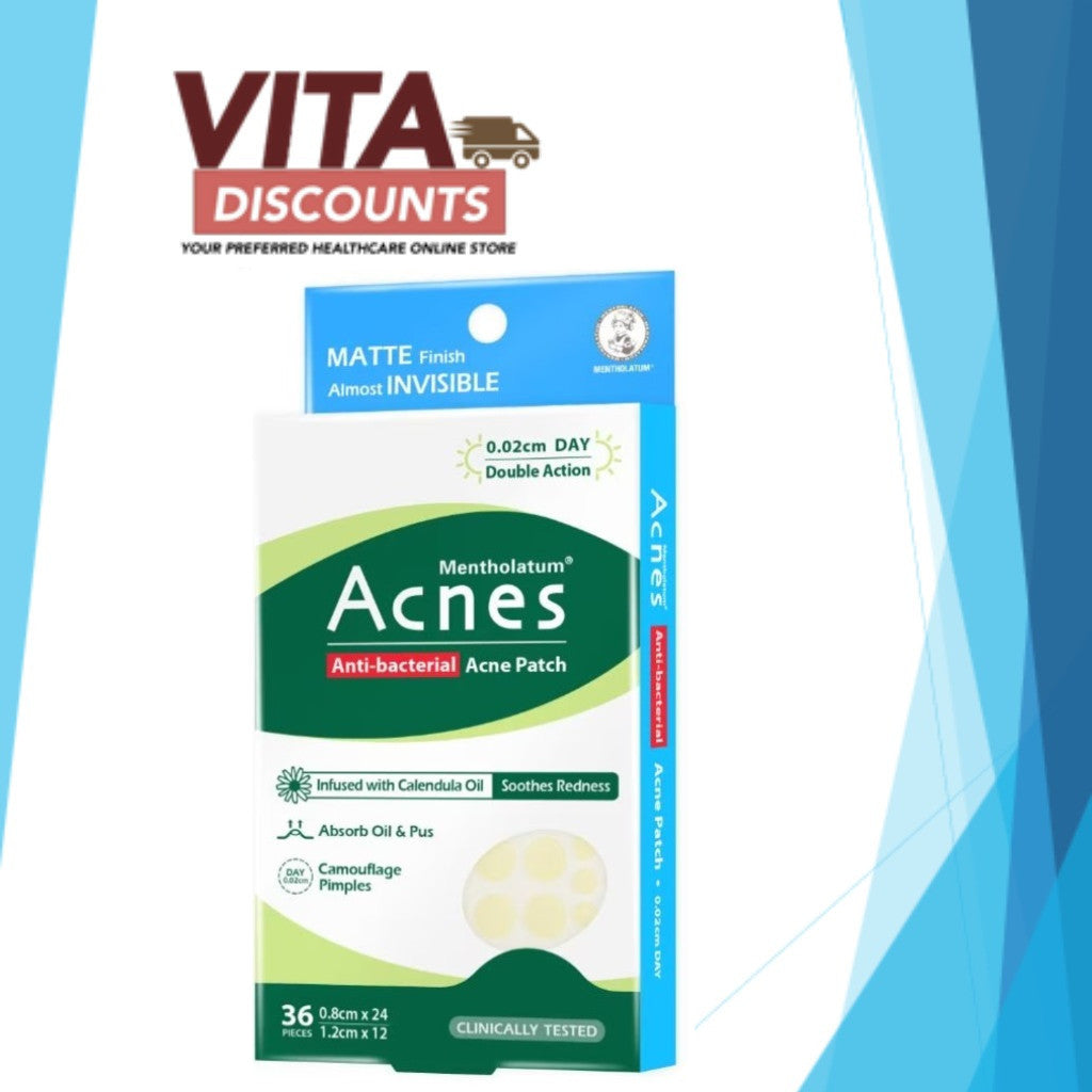 Mentholatum Acnes Anti-Bacterial Acne Patch - Day/Night/Day & Night (36's/52's) [Exp 07/2028]