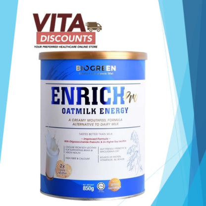 Biogreen Enrich Pro Oatmilk Energy Powder (850g) [Exp 01/2028]