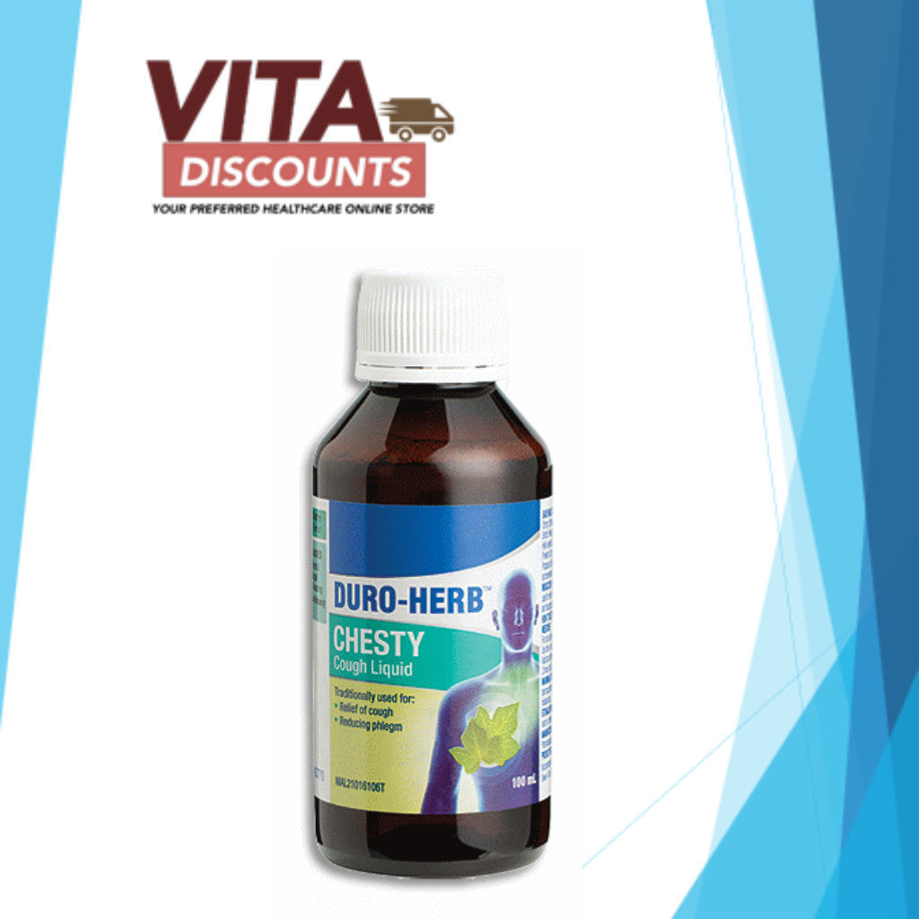 Duro-Herb Chesty Cough Liquid Cherry Flavour (100ml) [Exp 03/2027]