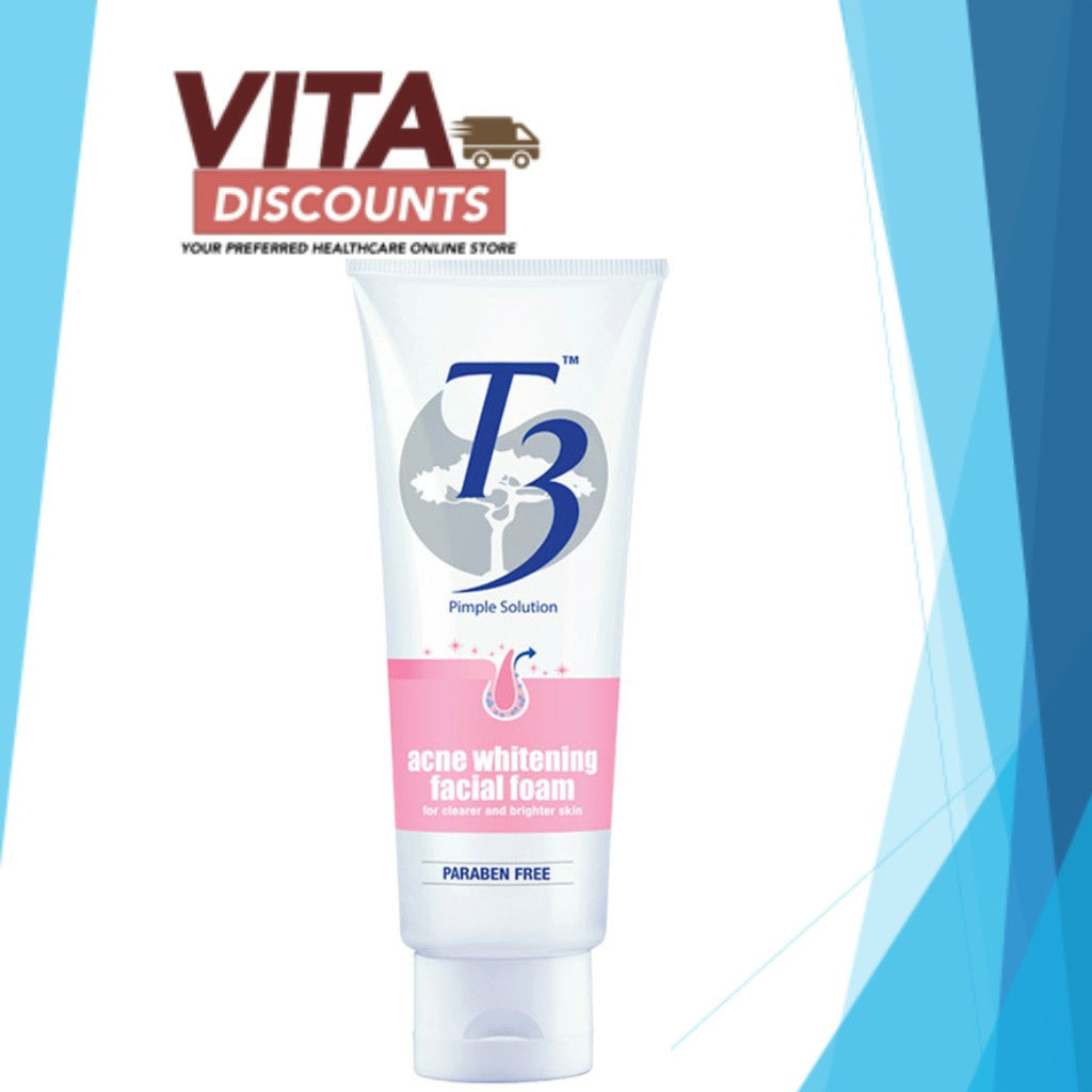 T3 Pimple Solution Acne Whitening Facial Foam (100g) [Exp 10/2027]