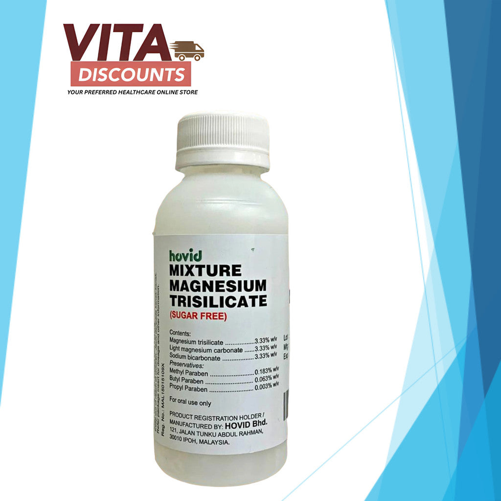 Hovid Mixture Magnesium Trisilicate Sugar Free Suspension (120ml)