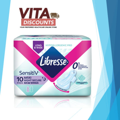 Libresse Sensitiv Maxi Night Secure Wings (10's)