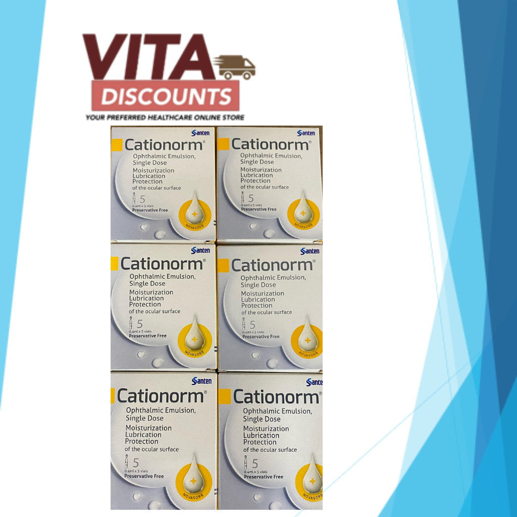 Rtc - Cationorm Ophthalmic Emul (0.4ml) (5's) Pack-Of-6 [Exp 10/2026]