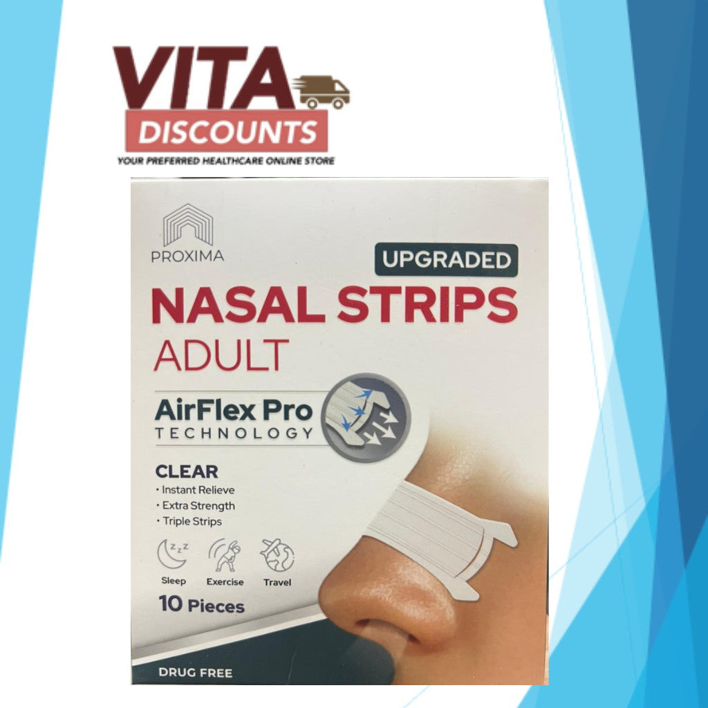 Proxima Upgraded Nasal Strips Adult Clear (10's) [Exp 07/2028]