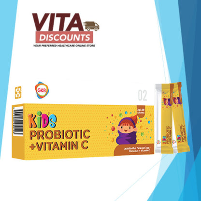 Gkb 02 Kid'S Probiotic + Vitamin C Powder (2g) (30's) [Exp 06/2027]  [Extra 2 Gift]