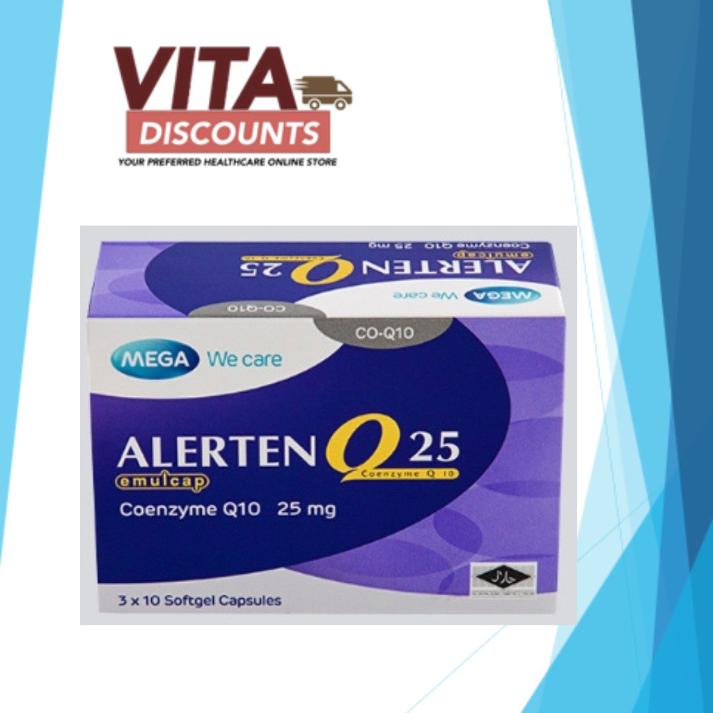 Mega Alerten Q10 25mg Caps (30's)