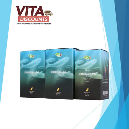 Bio+ Omega3 Tg Fish Oil Plus 540/360mg Sgels (60's x 2 Pack + 30's) [Exp 07/2027]