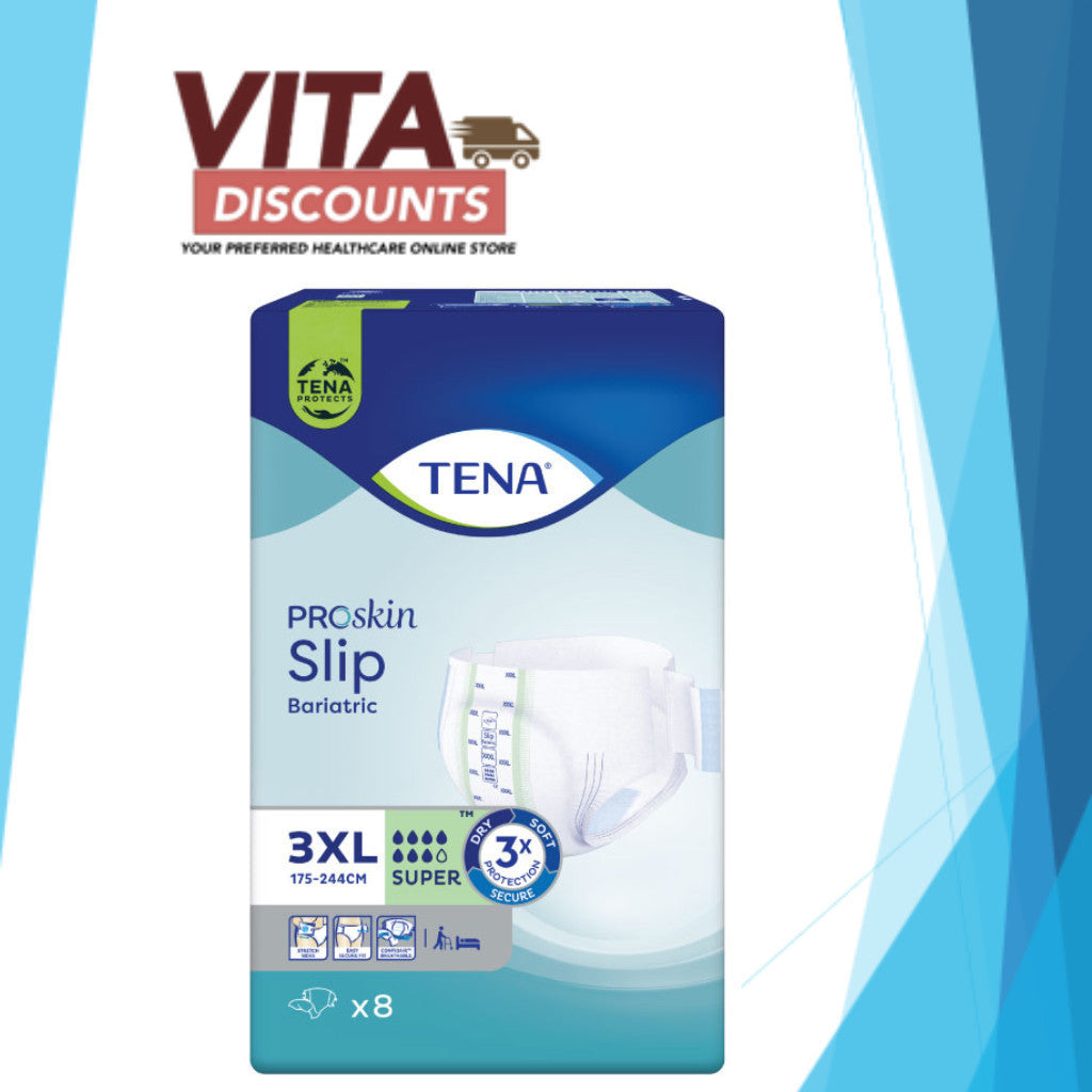 Tena Slip Super Adult Diapers Size XXXL (1 Pack x 8's)