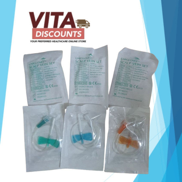 Unigloves Scalp Vein Set (21g) / (25g) 3/4" One Piece (1's)