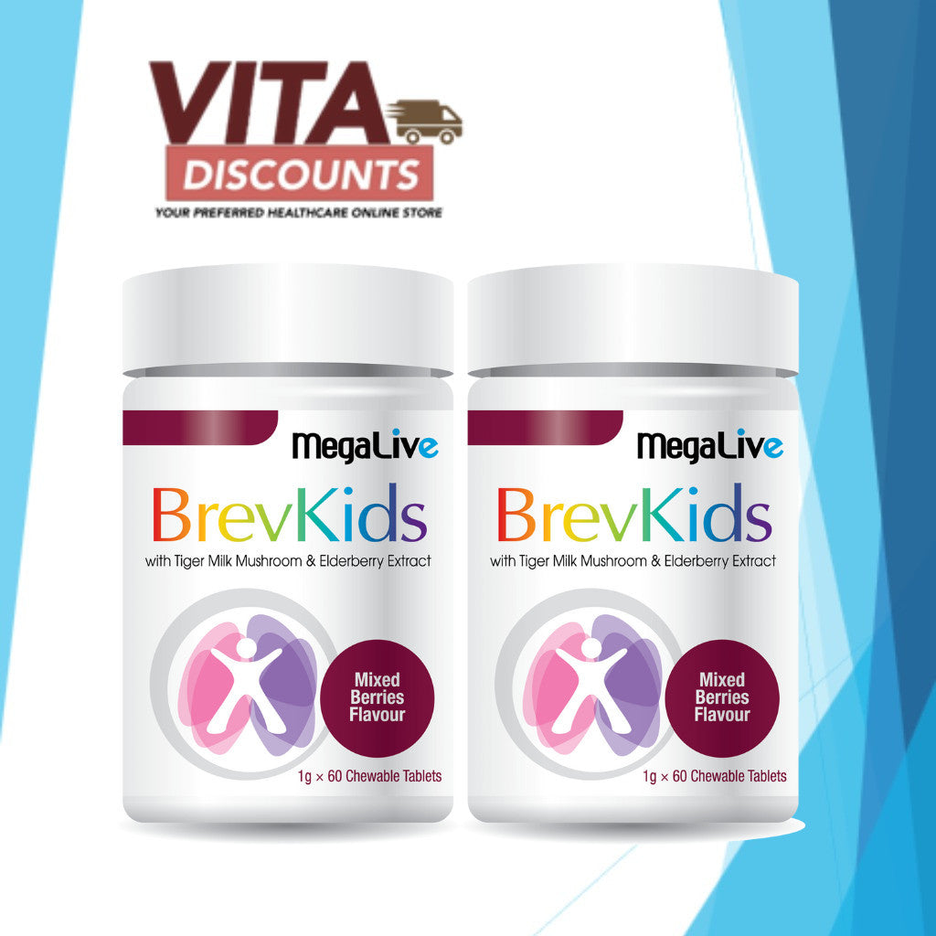 Megalive Brevkids (1g) Tabs (60's) Pack-Of-2 [Exp 02/2027]  [Extra 2 Gift]