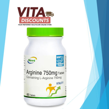 Nova Arginine 750mg Tabs (60's) [Exp 09/2028]  [Extra 1 Gift]