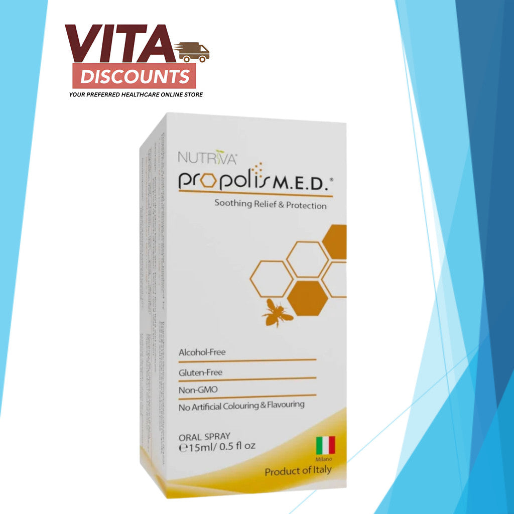 Nutriva Propolis Med Soothing Relief & Protection Oral Spray (15ml)